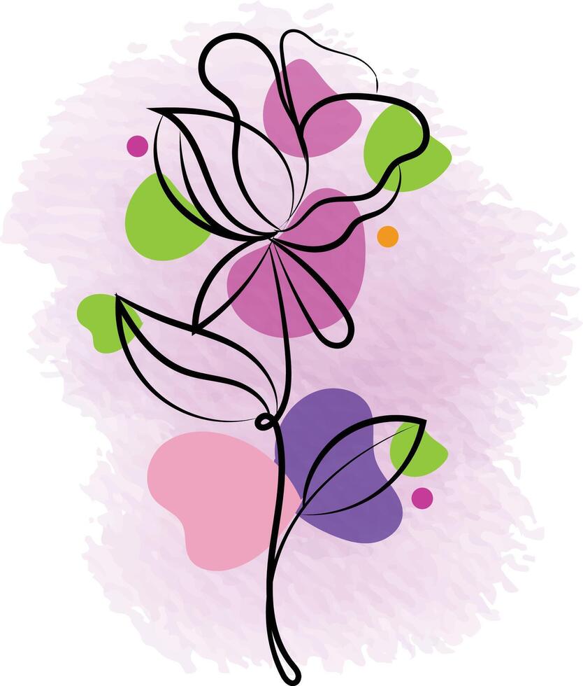 Rose Line Art design vector