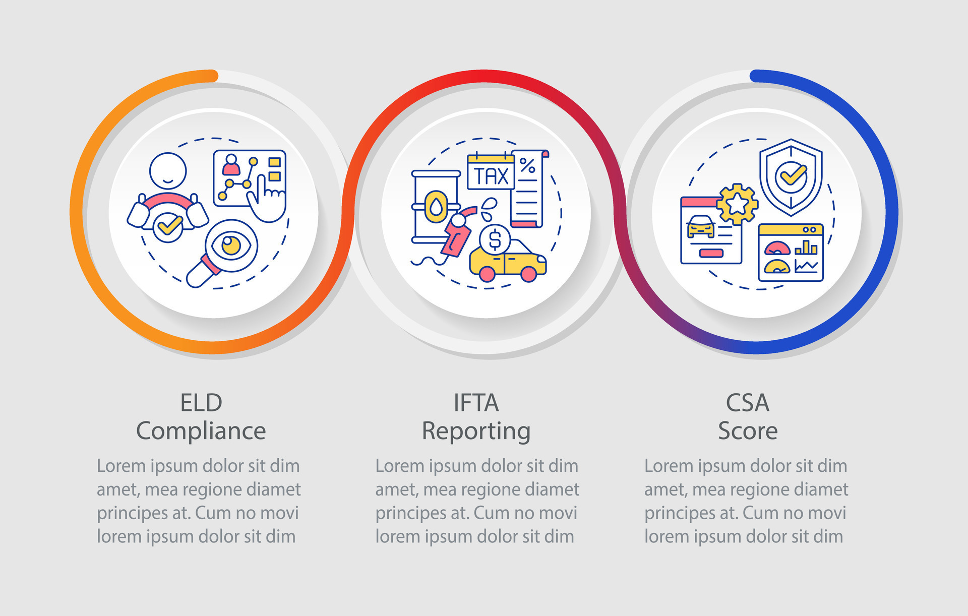Operational efficiency metrics loop infographic template. Data ...