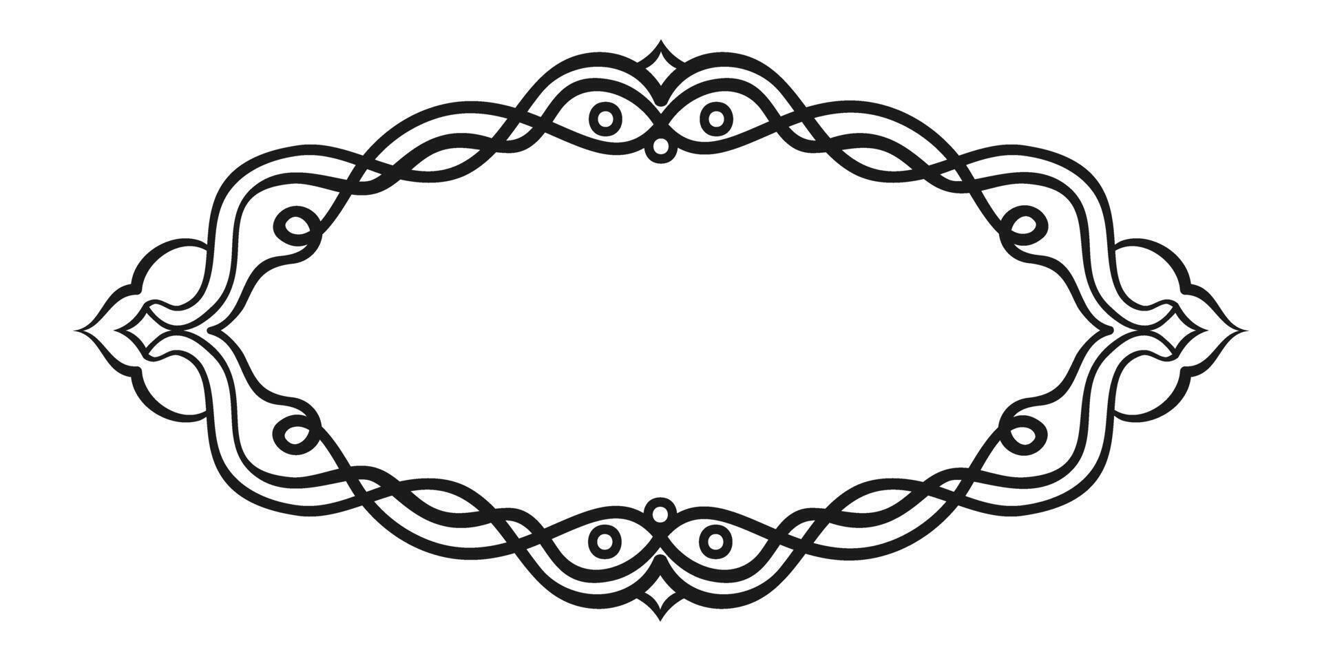 Vintage frame. Luxury template frame, border. Retro pattern victorian style acanthus. For logos, labels, wedding invitations, certificates, menu. Vector illustration.