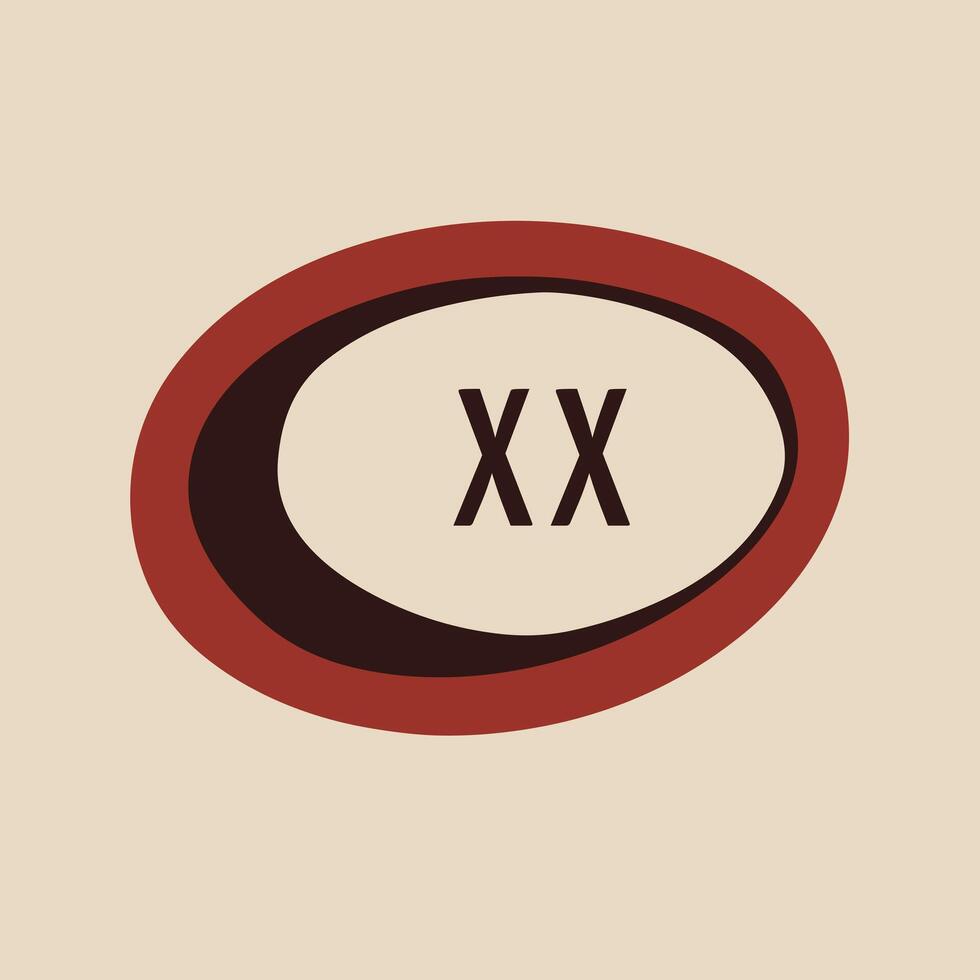 AI generated Coffee brewing accessories store filled colorful initial logo idea. Coffee preparation equipment. Letters inside oval roasted bean shape. Graphic design vector