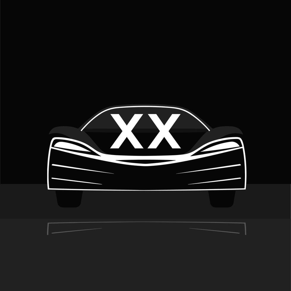 AI generated Online automobile repair shops filled colorful initial logo idea. Buying car parts. Letters inside abstract car shape. Graphic design vector