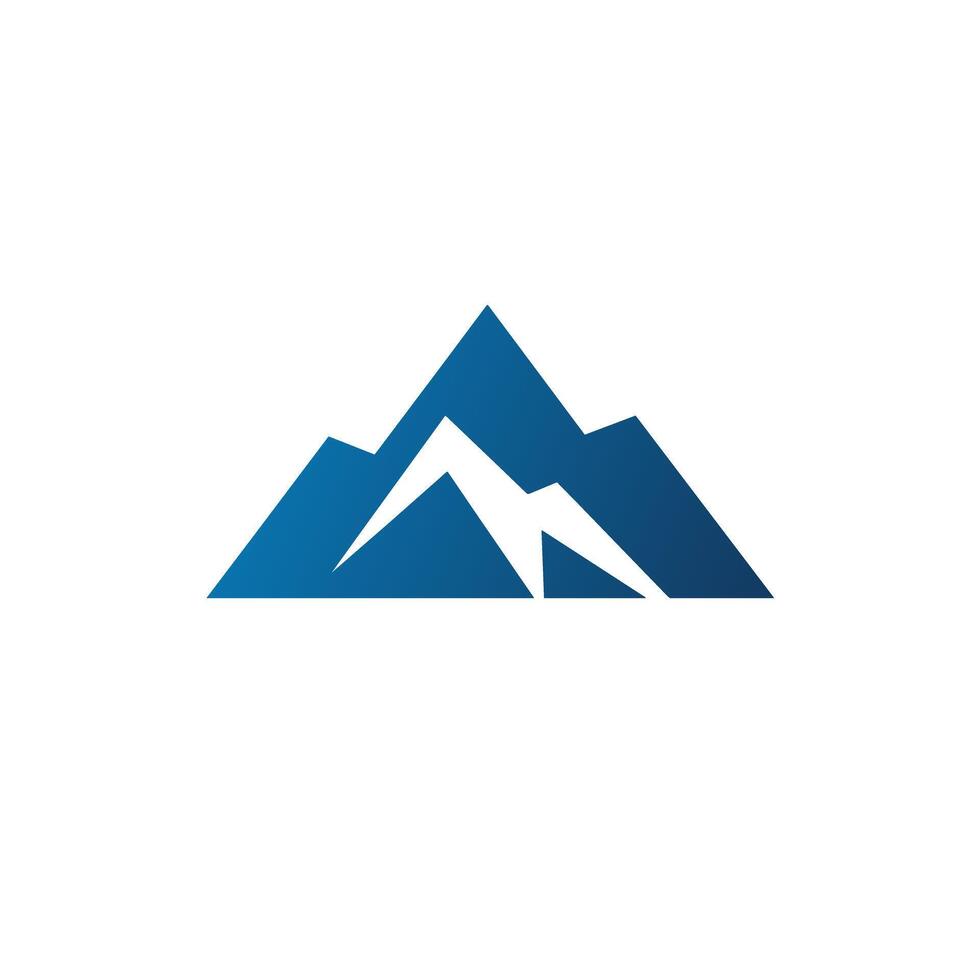 AI generated IoT solutions filled gradient logo. Reliability business value. Mountain simple icon. Design element. Ai art for corporate branding, business cards vector