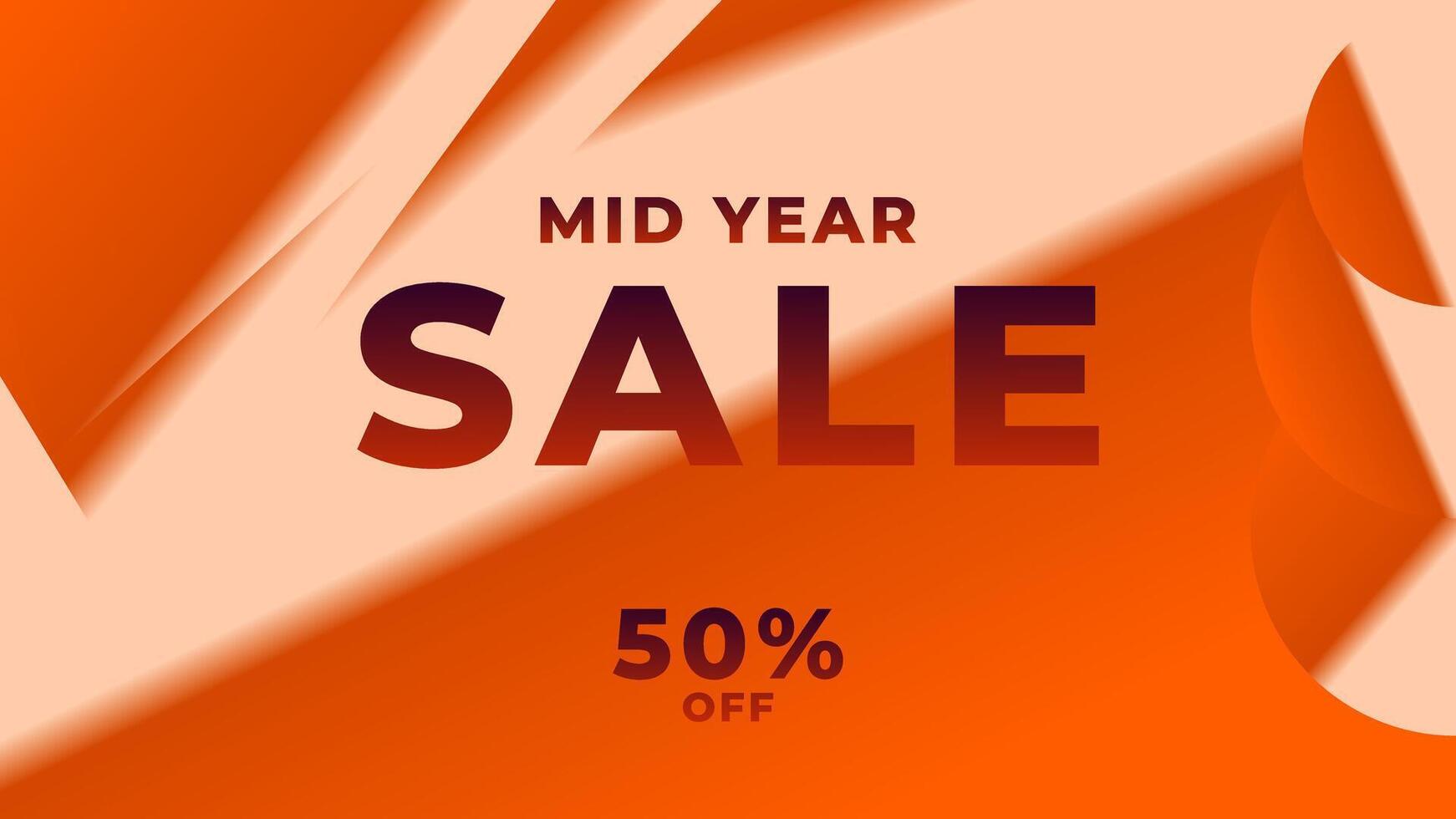 MID YEAR SALE OFFERS AND PROMOTION TEMPLATE BANNER DESIGN.COLORFUL GRADIENT COLOR BACKGROUND VECTOR. GOOD FOR SOCIAL MEDIA POST, COVER , POSTER vector