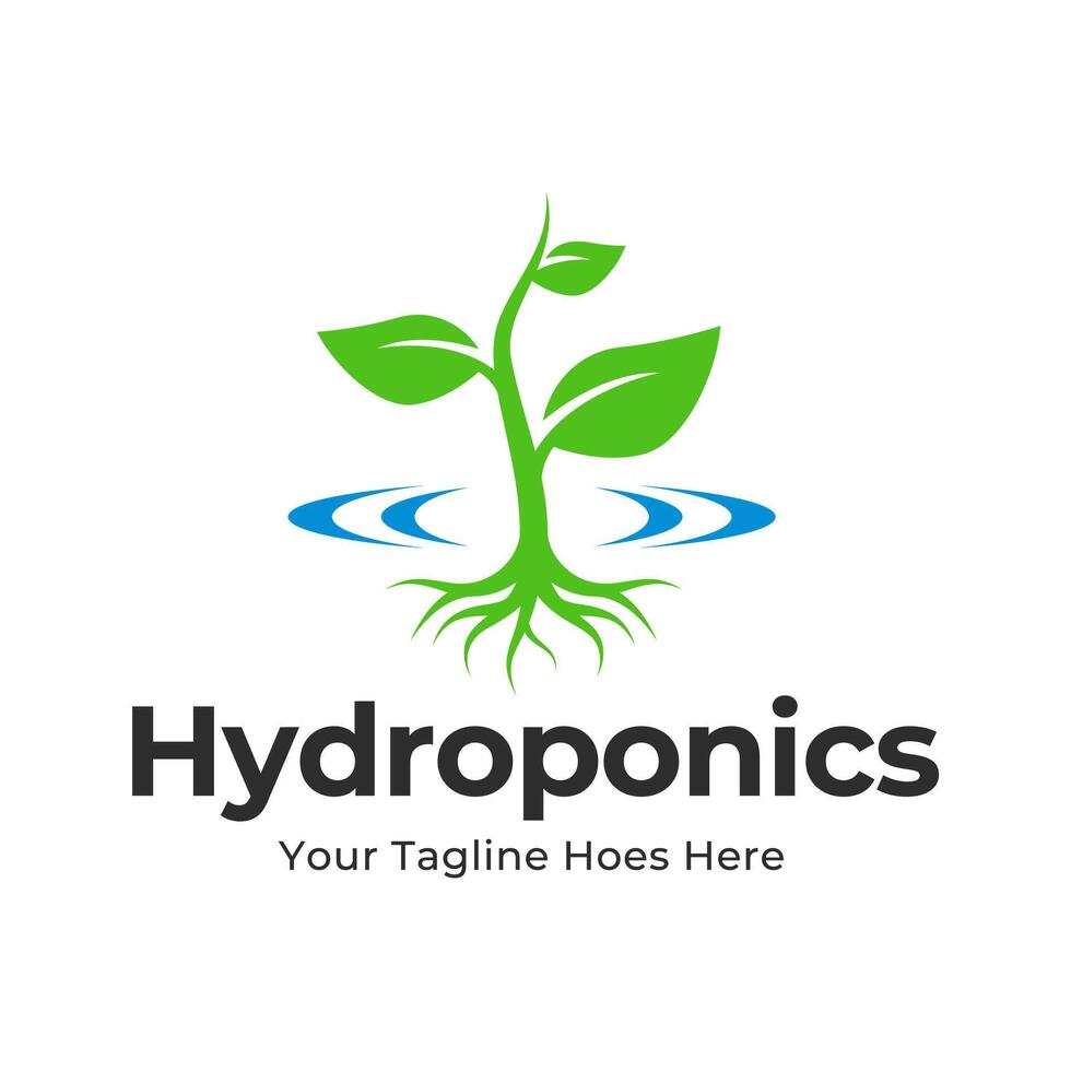 hydroponics logo vector illustration design isolated on white background