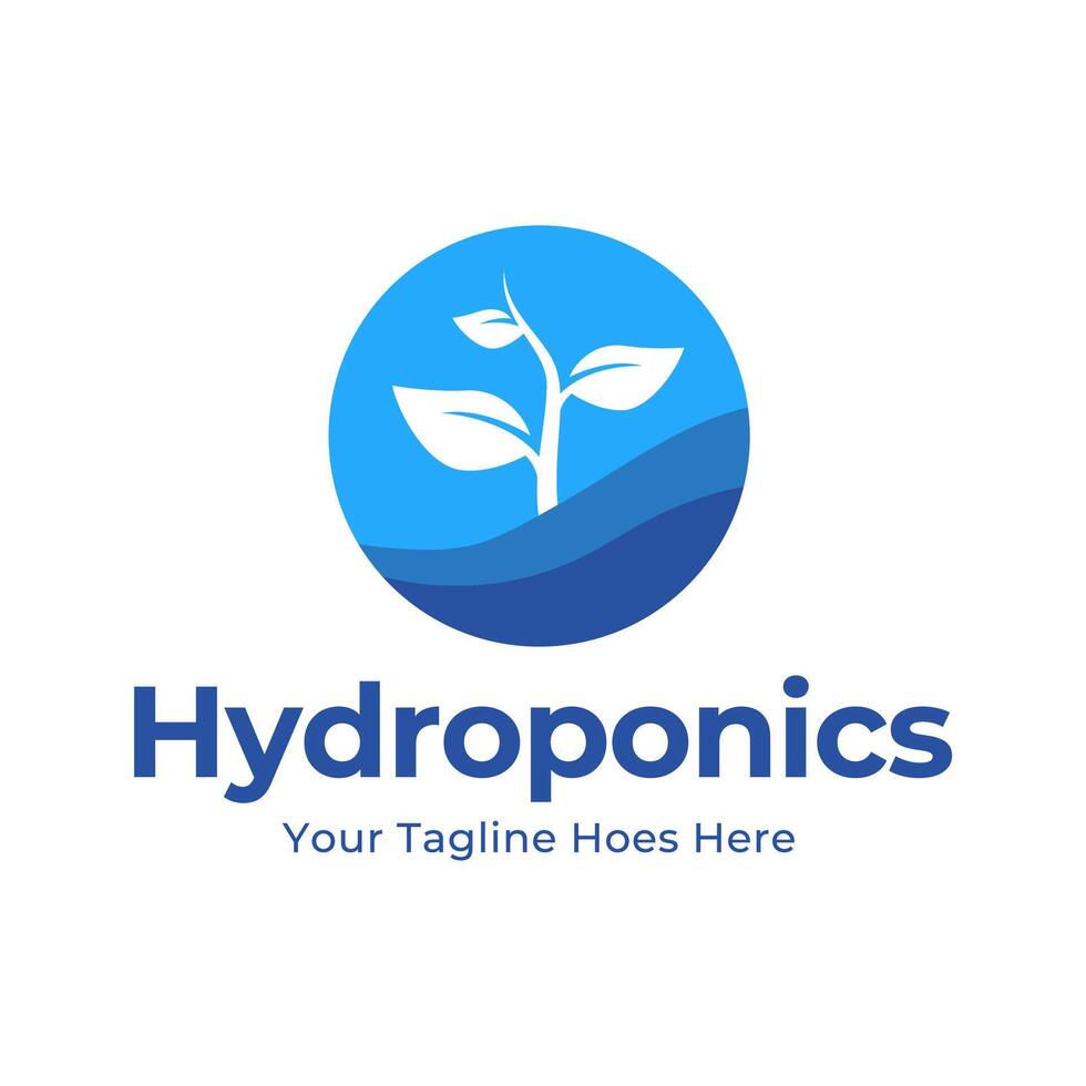 hydroponics logo vector illustration design isolated on white background