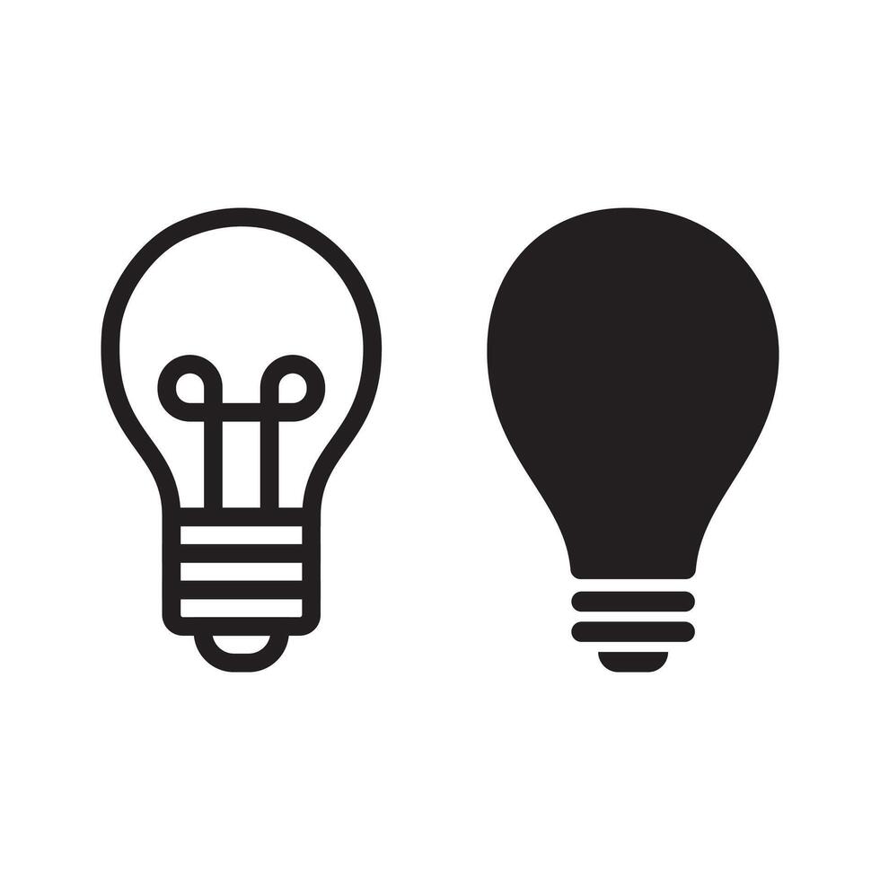 lámpara icono colocar. idea lámpara icono recopilación. plano estilo vector