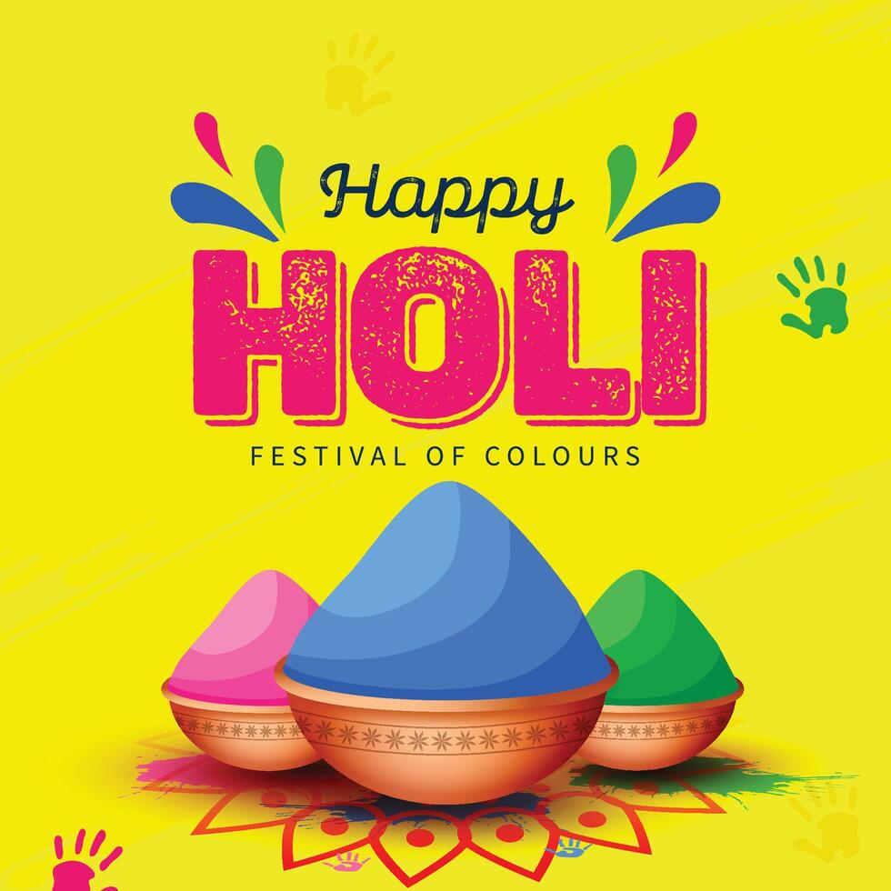 Festival of colors Happy Holi Creative Design vector
