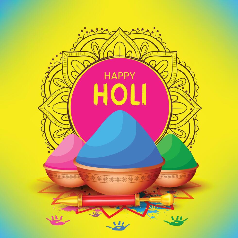 Festival of colors Happy Holi Creative Design vector