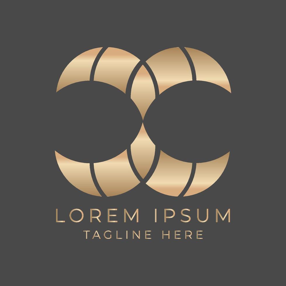 Free vector luxury golden logo collection