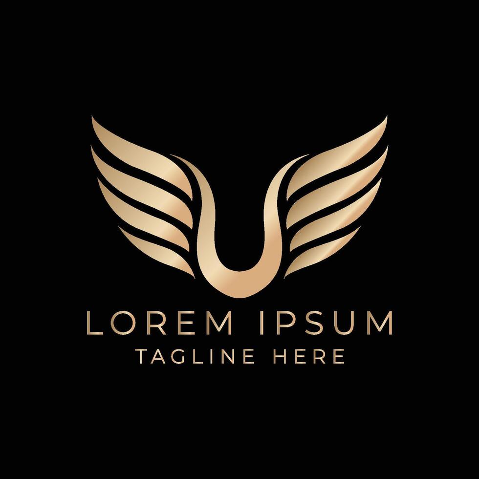 Free vector luxury golden logo collection