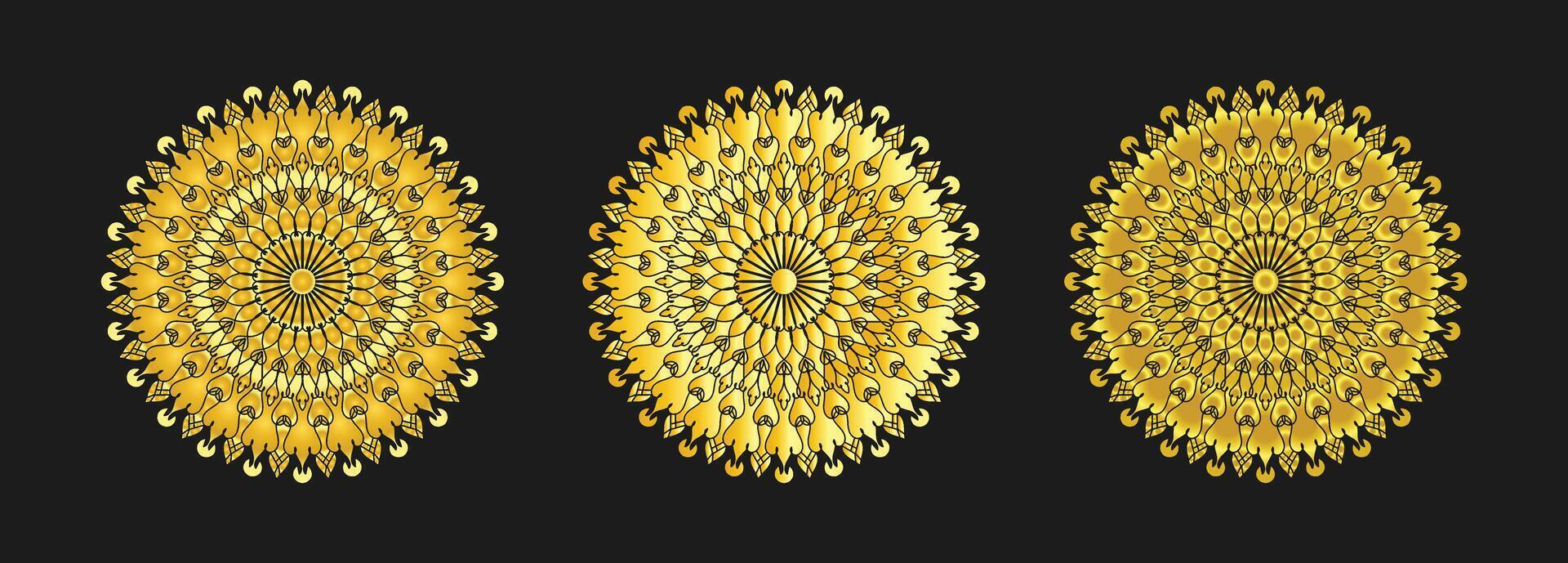 luxury golden mandala design background vector