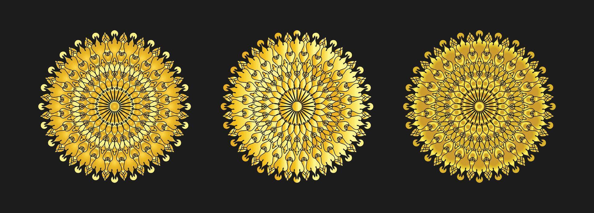 luxury golden mandala design background vector