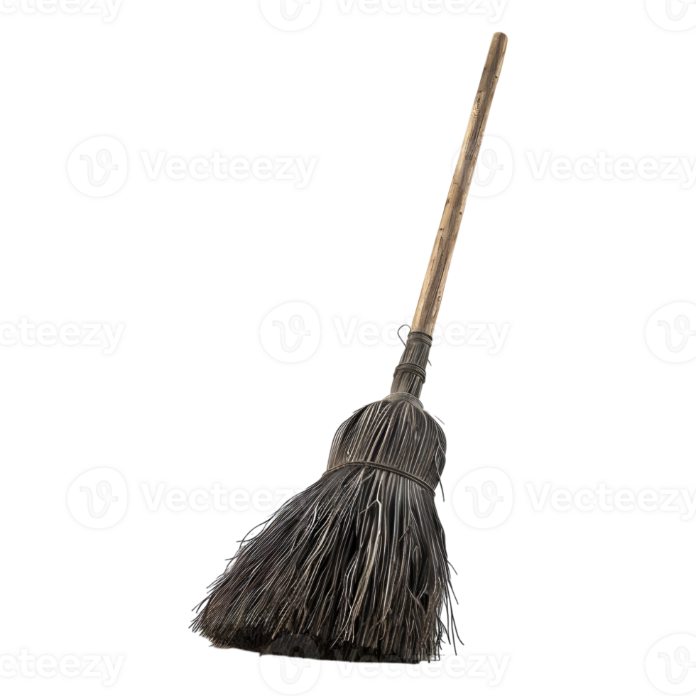 AI generated 3D Rendering of a Witch Flying Brush on Transparent Background - Ai Generated png