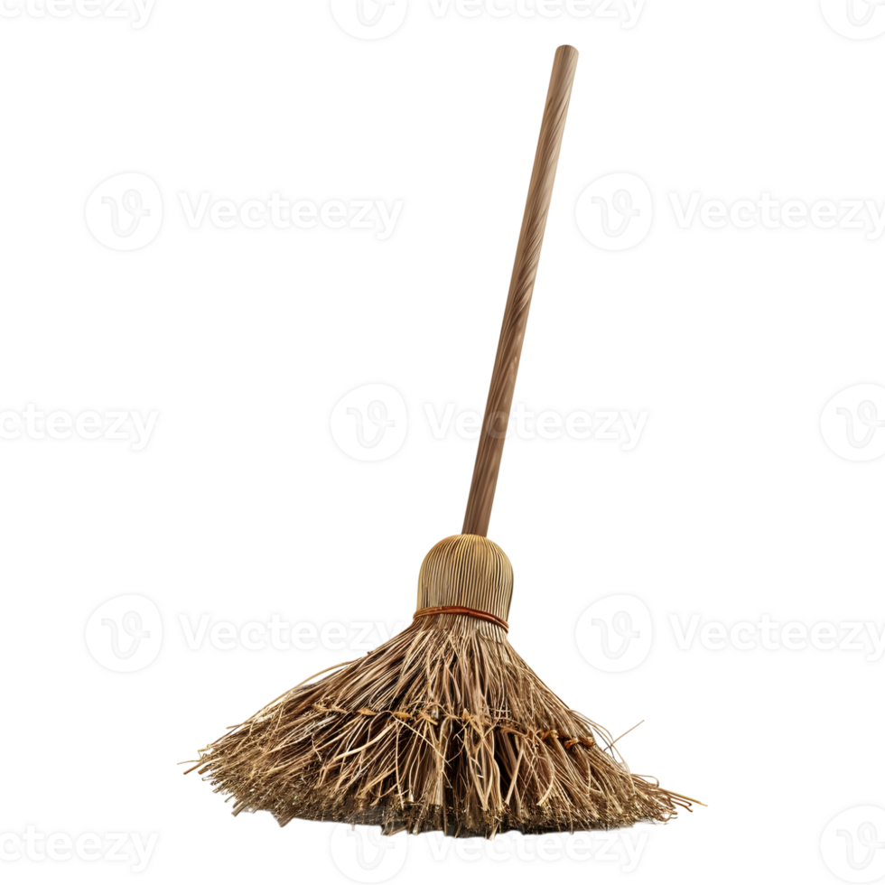 AI generated 3D Rendering of a Witch Flying Brush on Transparent Background - Ai Generated png