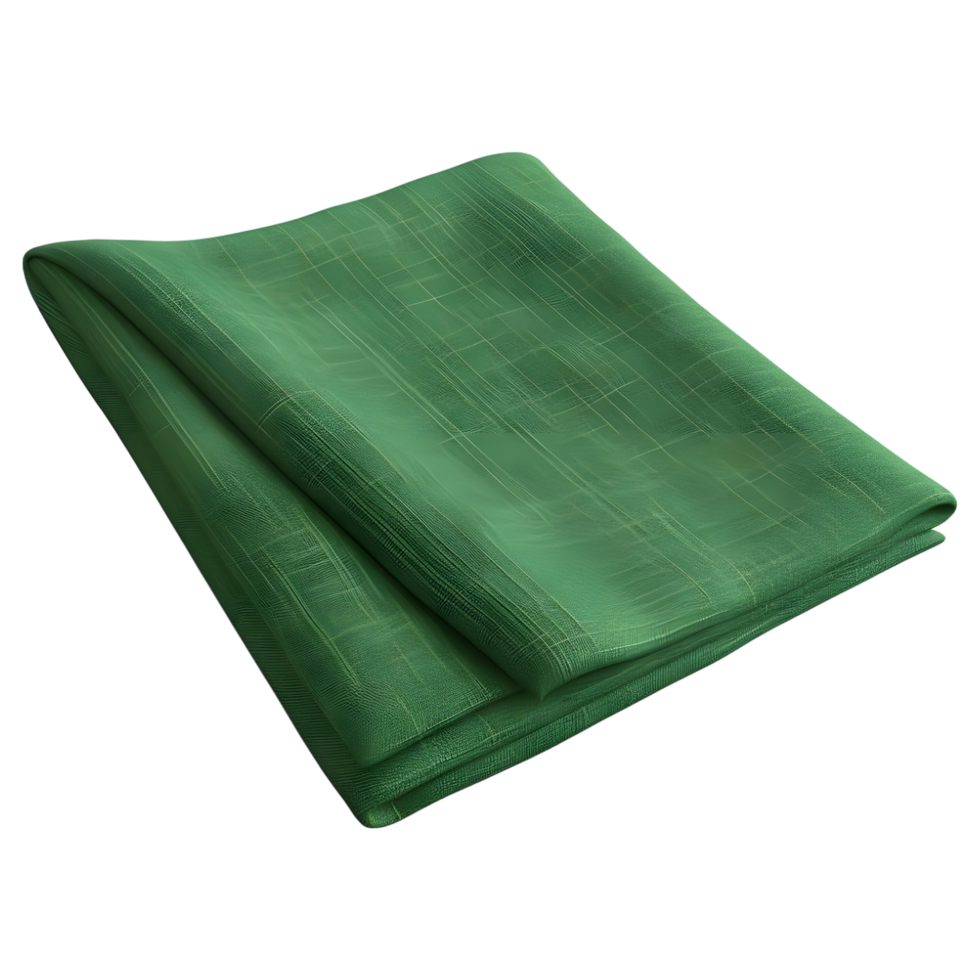 AI generated 3D Rendering of a Green Cloth Piece on Transparent Background - Ai Generated png