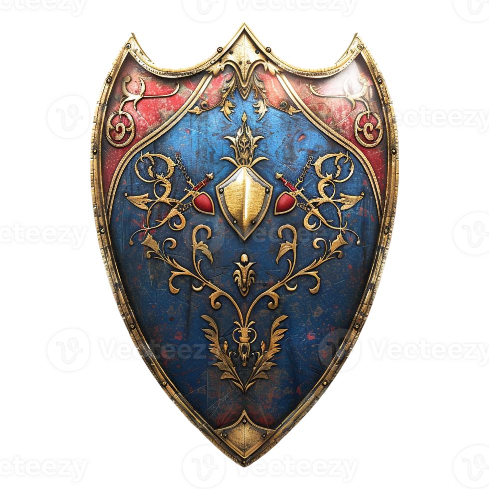 AI generated War Protection Shield of Army on Transparent background - Ai Generated png