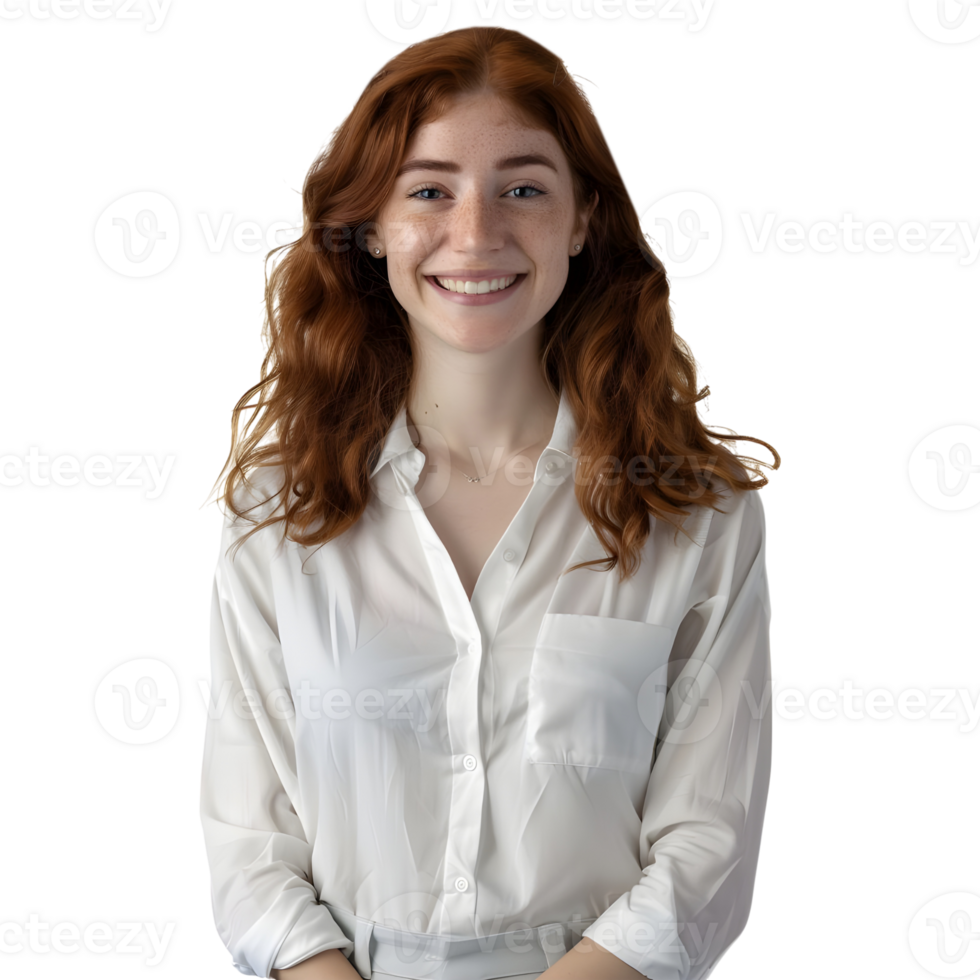 AI generated Young Businesswoman Standing With Crossed Arms and Smiling on Transparent background - Ai Generated png