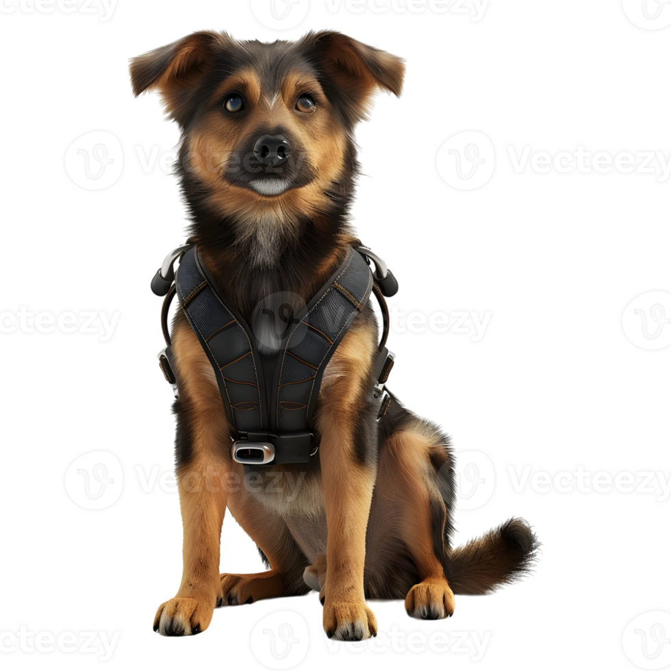 AI generated 3D Rendering of a Shepherd Dog on Transparent Background - Ai Generated png