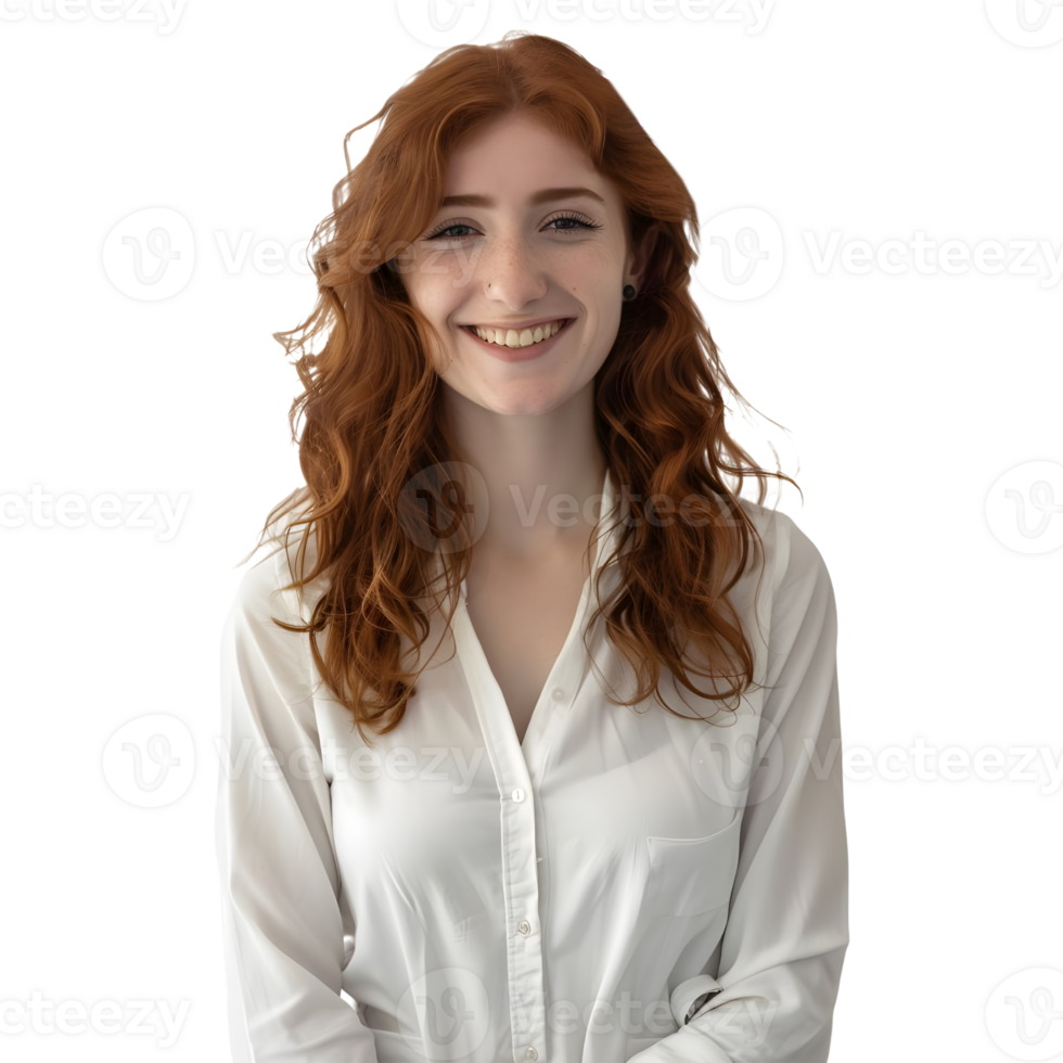 AI generated Young Businesswoman Standing With Crossed Arms and Smiling on Transparent background - Ai Generated png