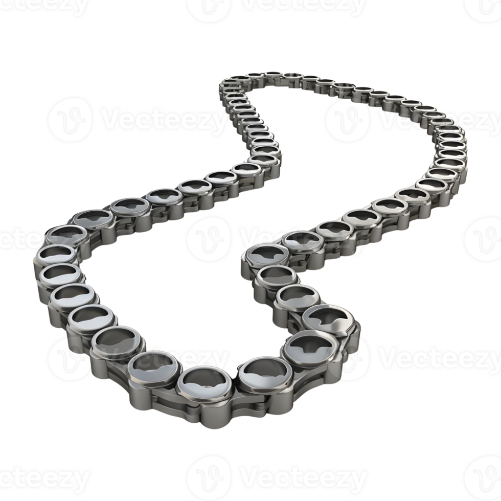 AI generated 3D Rendering of a Roller Chain on Transparent Background - Ai Generated png
