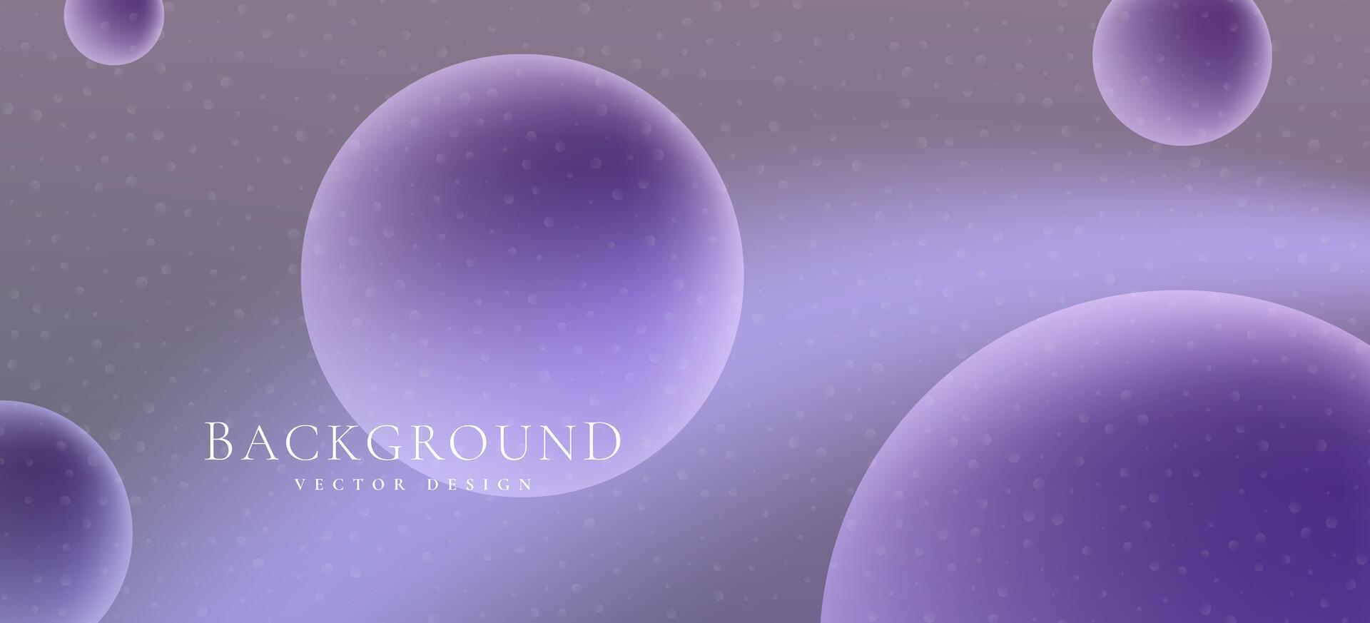 Purple background with abstract volumetric circles. Unique concept background for design banner, poster, ad and more. vector