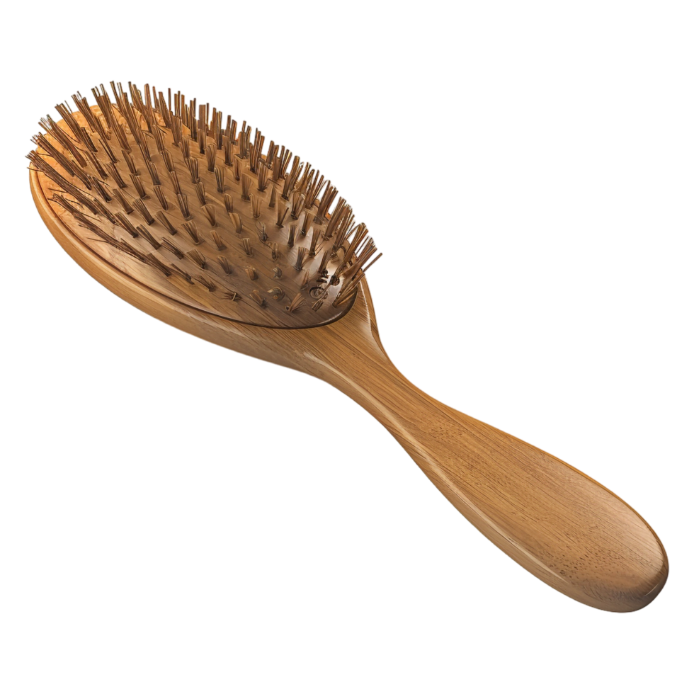 ai généré 3d le rendu de une cheveux brosse sur transparent Contexte - ai généré png