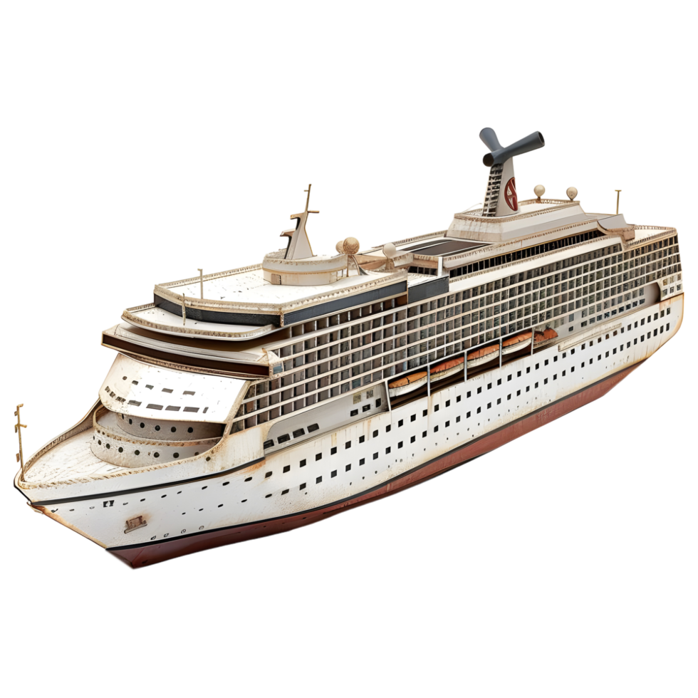 AI generated Cruise Ship on Transparent background - Ai Generated png