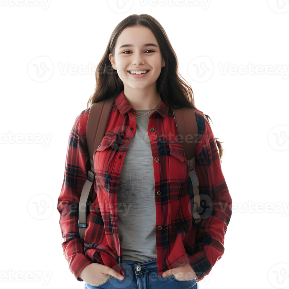AI generated Young Businesswoman Standing With Crossed Arms and Smiling on Transparent background - Ai Generated png