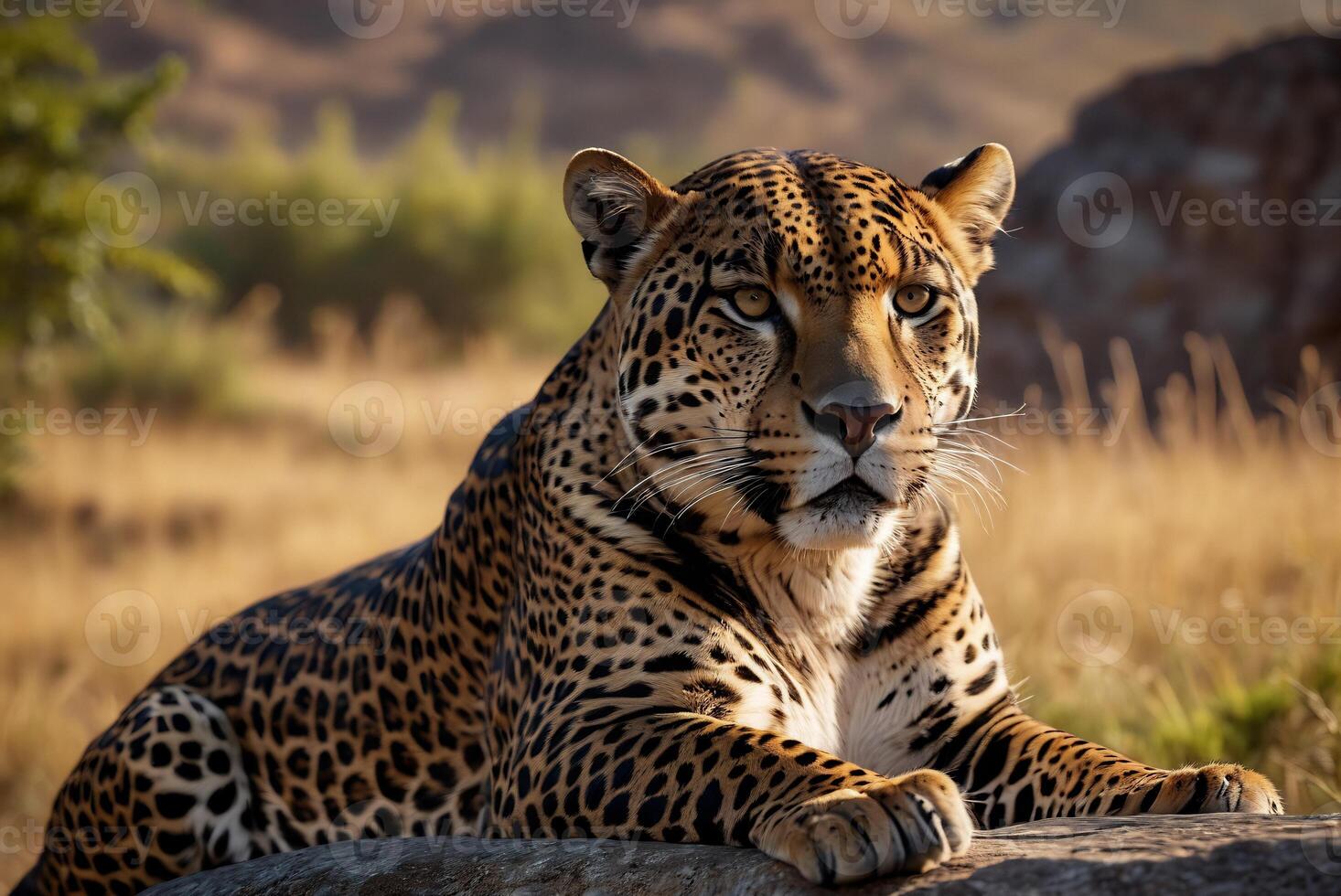 AI generated jaguar - animal, jaguar in the jungle, beautiful shot of an african leopard - jaguar photo