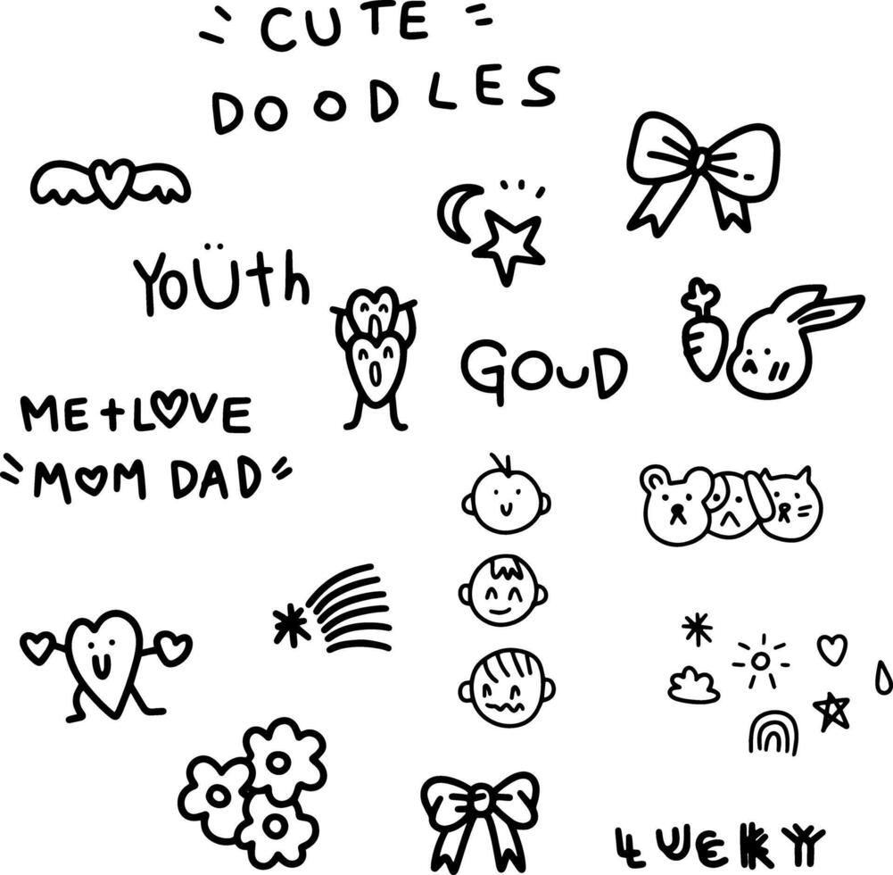 doodles element design for templates. vector