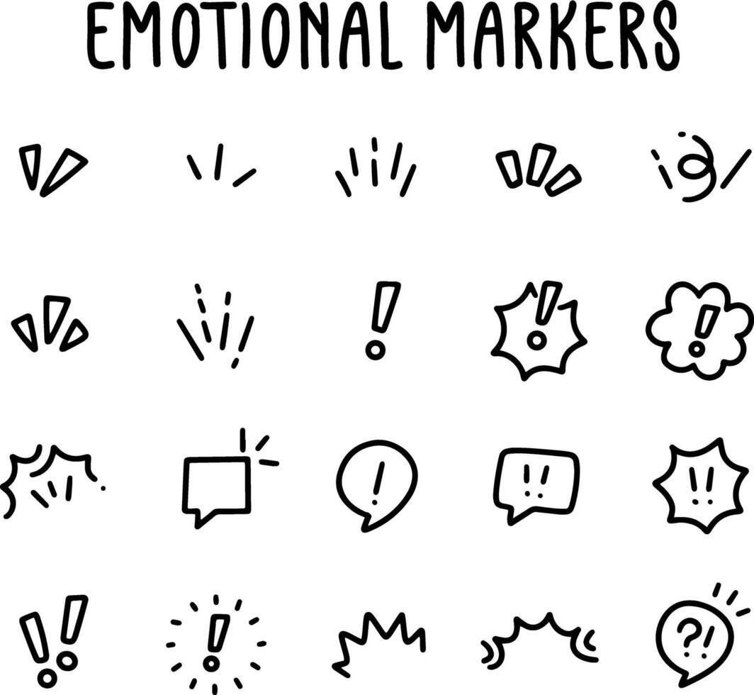 Emotional markers element for templates. vector
