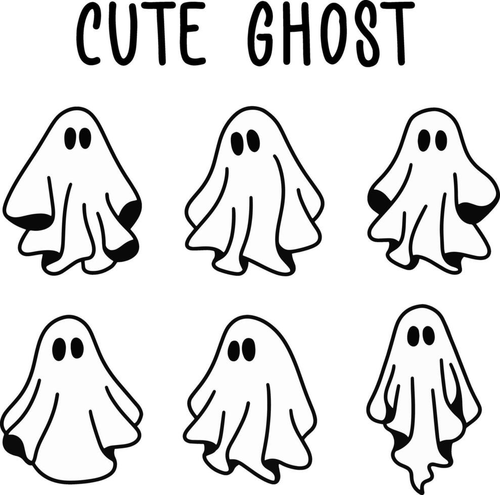 cute ghost element for templates. vector