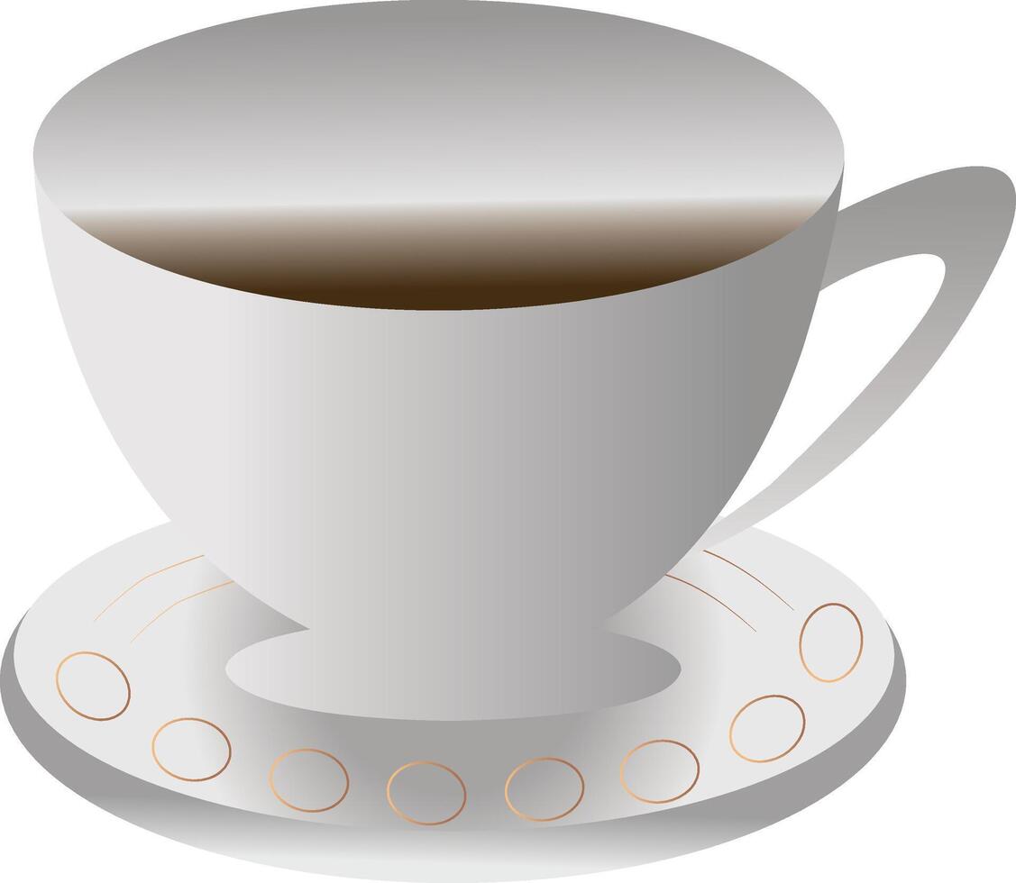 illustration of tea cup vector design on a white background