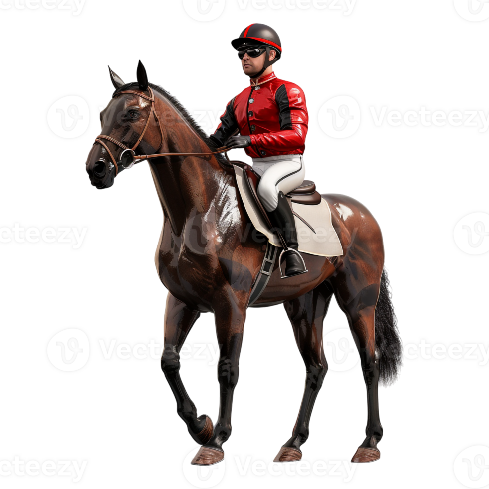 AI generated Horse Rider Playing on Transparent background - Ai Generated png