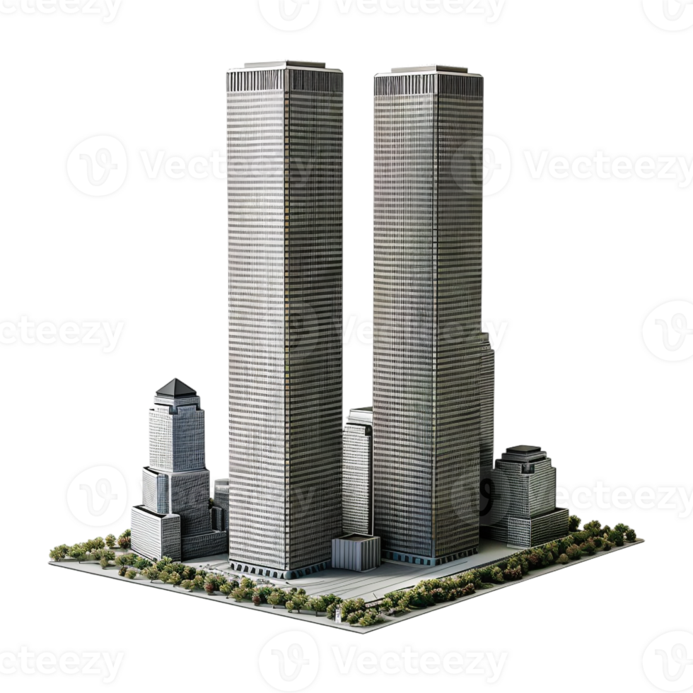 AI generated Skyscrapers on Transparent background - Ai Generated png