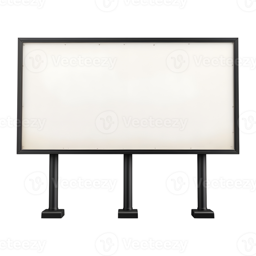 AI generated Empty Billboard on the Road on Transparent background - Ai Generated png