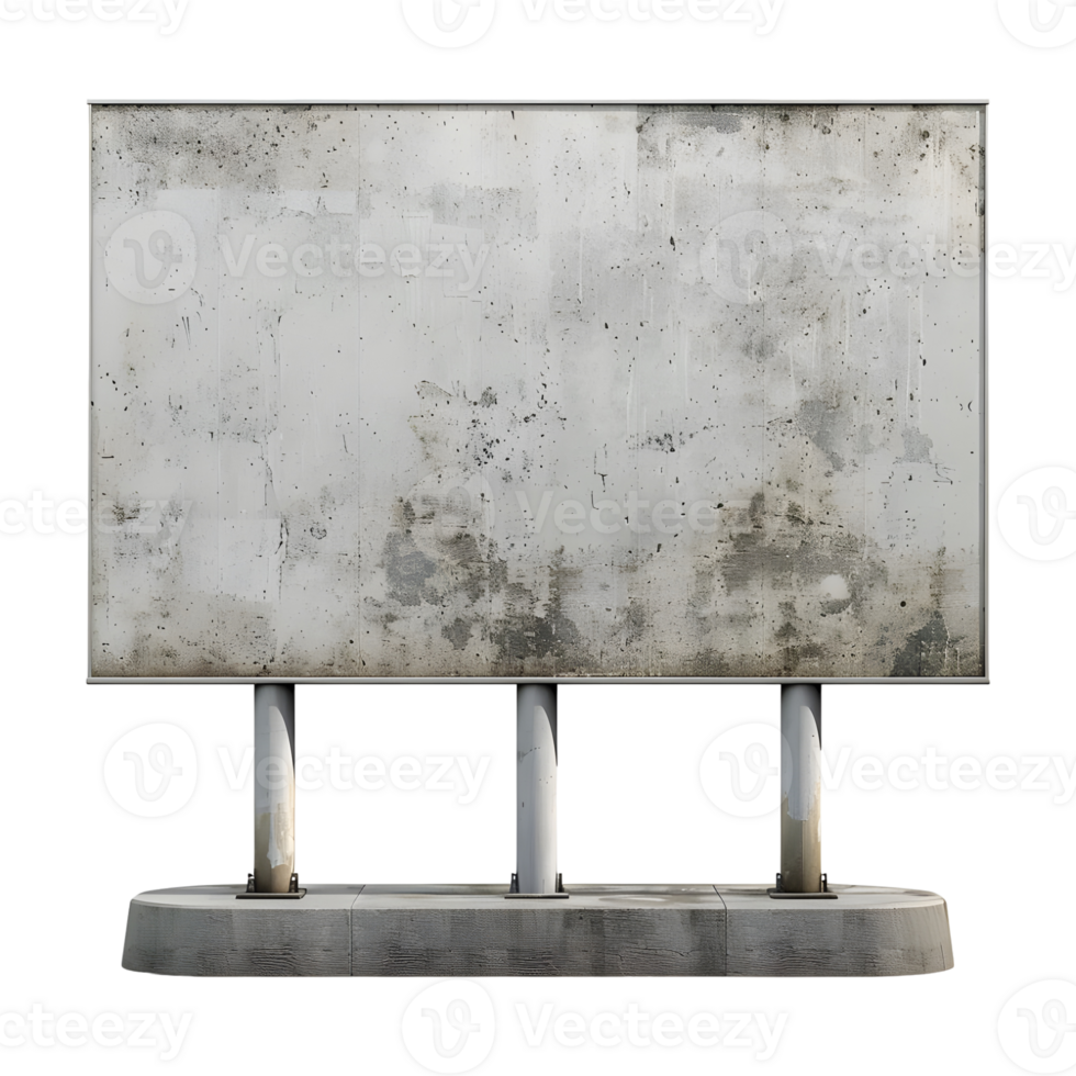 AI generated Empty Billboard on the Road on Transparent background - Ai Generated png
