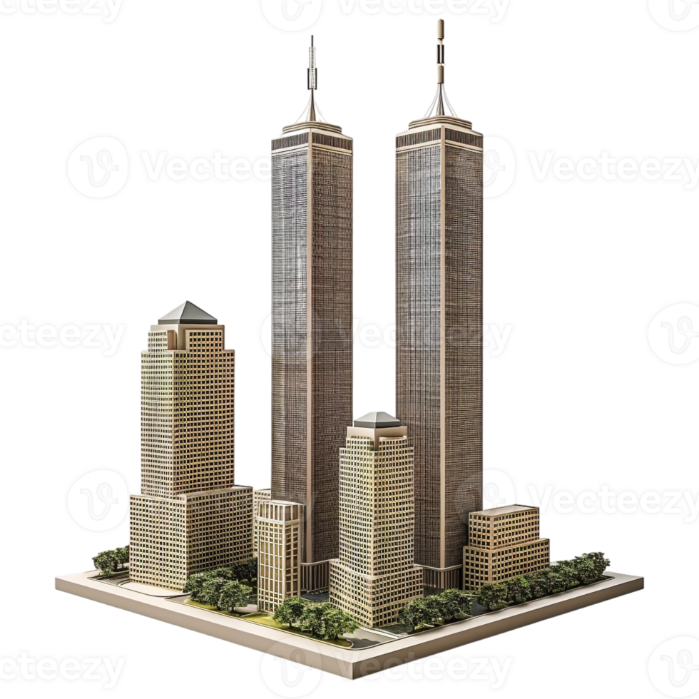 AI generated Skyscrapers on Transparent background - Ai Generated png