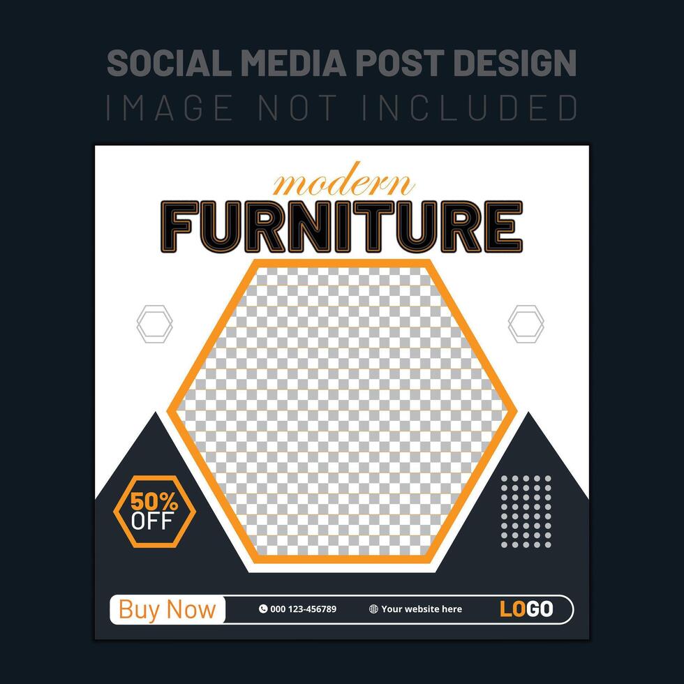 social media post design for your furniture business. vector