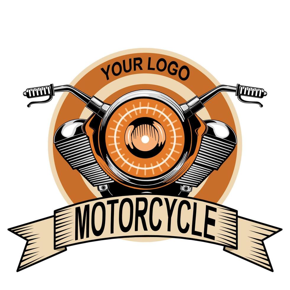 motorcycle club logo vector design, retro design logo for motorcycle club