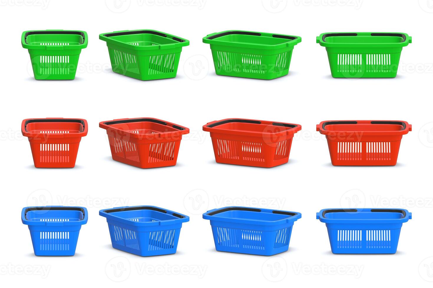 Plastic Shopping Basket Set photo