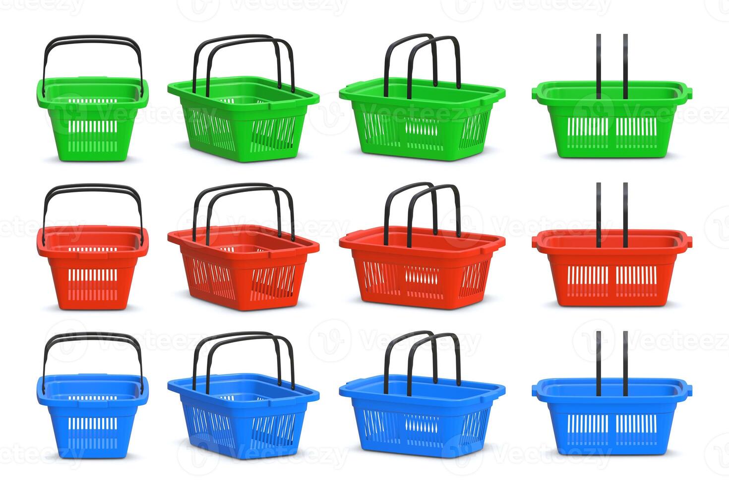 Plastic Shopping Basket Set photo