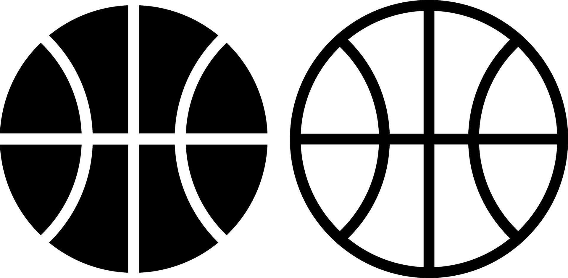 basketball icon, sign, or symbol in glyph and line style isolated on transparent background. Vector illustration