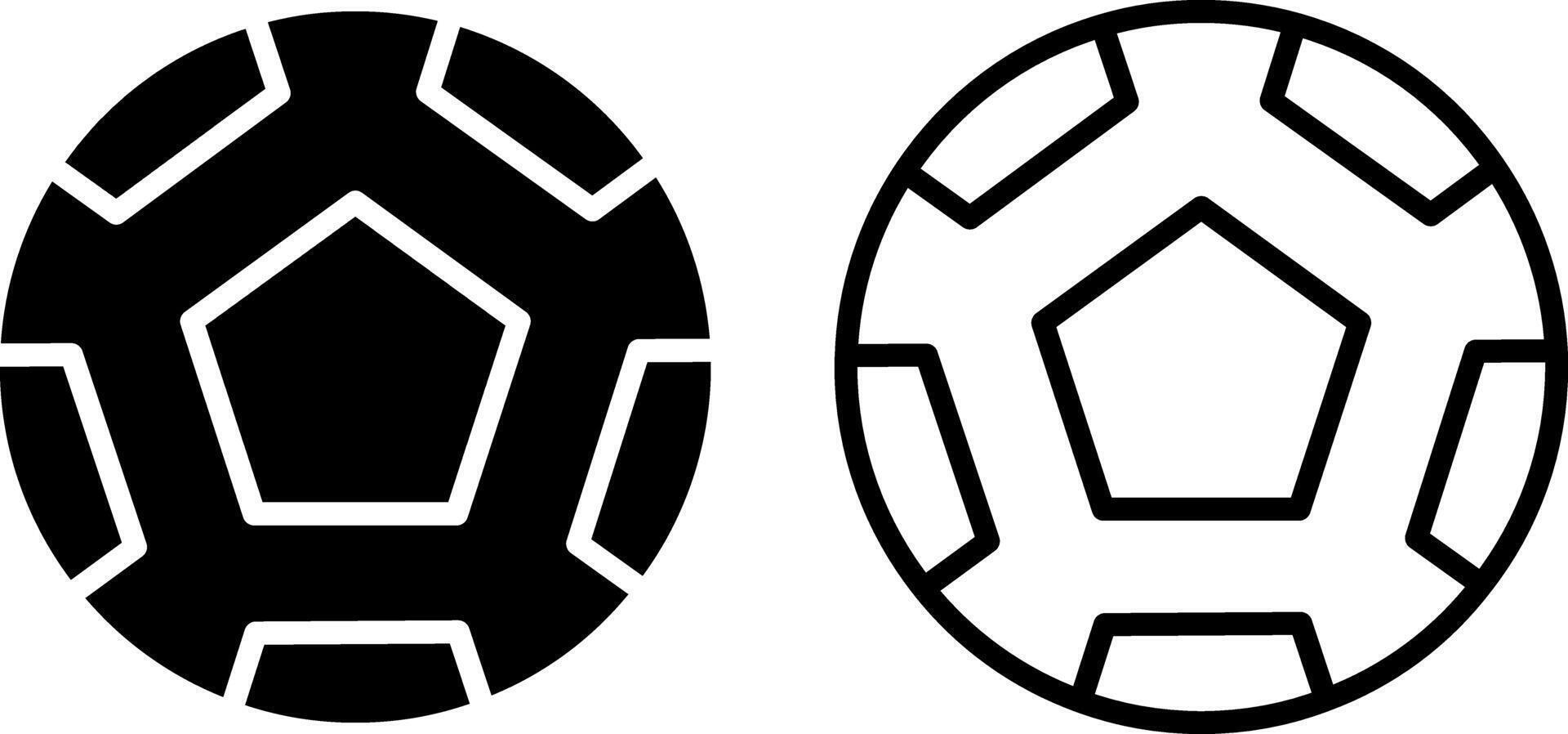 football ball icon, sign, or symbol in glyph and line style isolated on transparent background. Vector illustration
