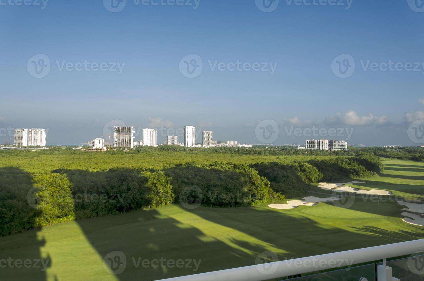 Golf course located in the mexican caribbean photo