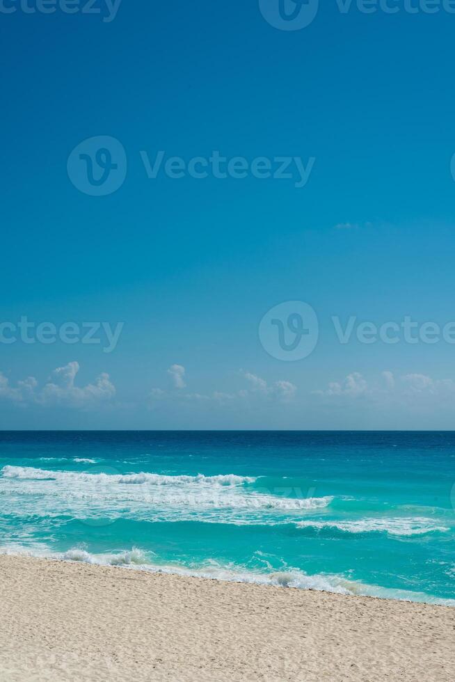 hermosa playa en cancún, quintana roo foto