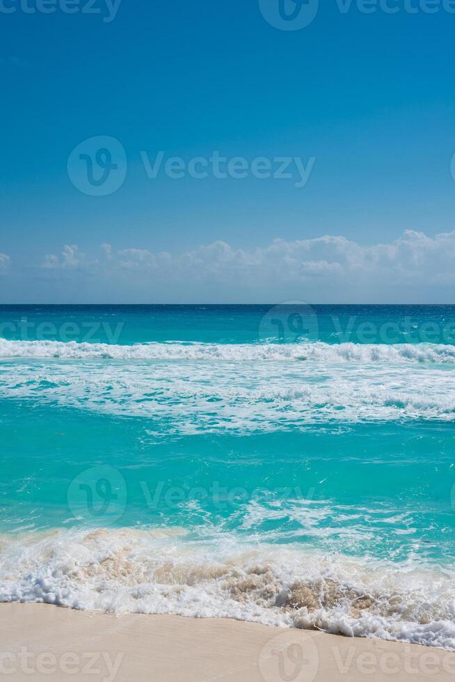 hermosa playa en cancún, quintana roo foto