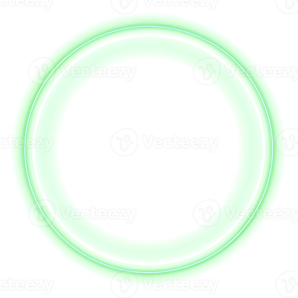 AI generated Neon ring on transparent background png