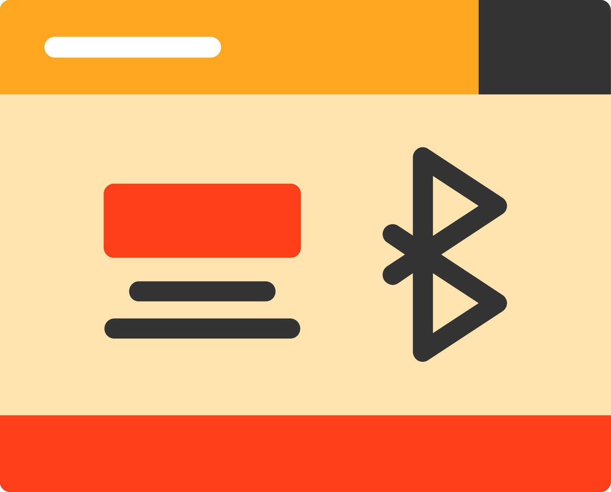 Bluetooth Flat Icon vector