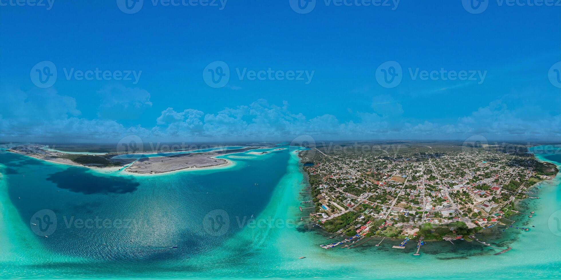 Bacalar seven colors lagoon in Quintana Roo photo
